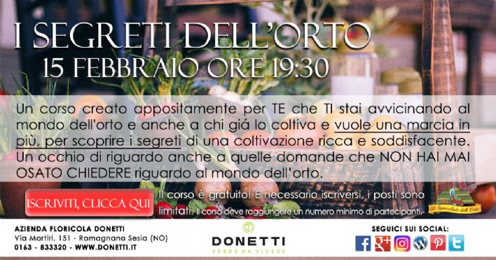 Corso: I segreti dell'orto