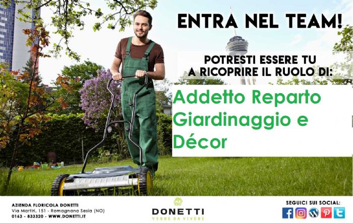 Selezione per Reparto Giardinaggio D�cor